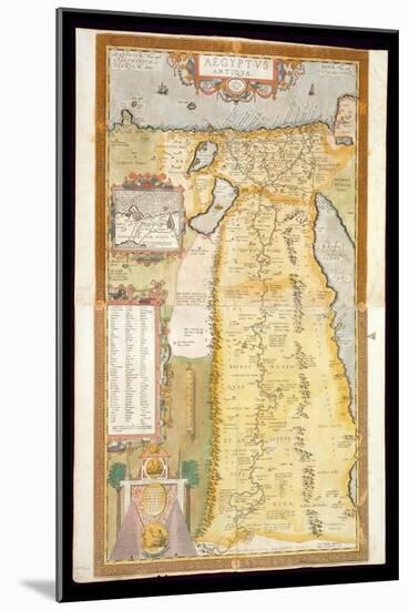 Map of Ancient Egypt, 1584-Abraham Ortelius-Mounted Giclee Print