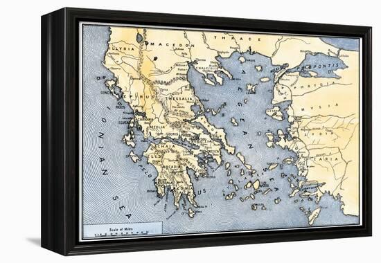 Map of Ancient Greece and its Colonies-null-Framed Premier Image Canvas