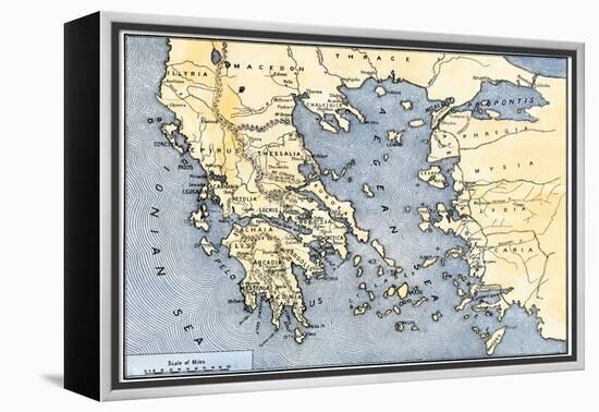 Map of Ancient Greece and its Colonies-null-Framed Premier Image Canvas