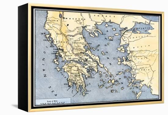 Map of Ancient Greece and its Colonies-null-Framed Premier Image Canvas