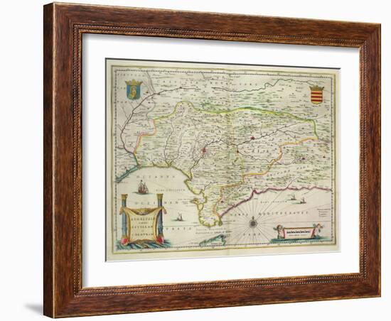 Map of Andalusia, Spain, 1634-Willem Blaeu-Framed Giclee Print