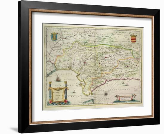 Map of Andalusia, Spain, 1634-Willem Blaeu-Framed Giclee Print