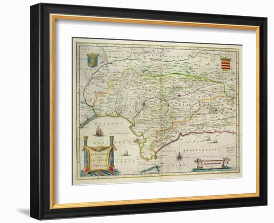 Map of Andalusia, Spain, 1634-Willem Blaeu-Framed Giclee Print