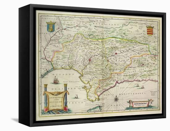 Map of Andalusia, Spain, 1634-Willem Blaeu-Framed Premier Image Canvas