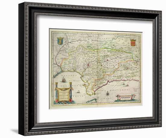 Map of Andalusia, Spain, 1634-Willem Blaeu-Framed Giclee Print