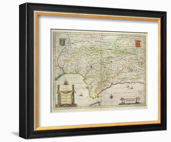 Map of Andalusia, Spain, 1634-Willem Blaeu-Framed Giclee Print