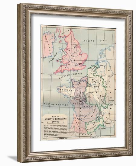 'Map of Angevin Dominions', 1902-FS Weller-Framed Giclee Print