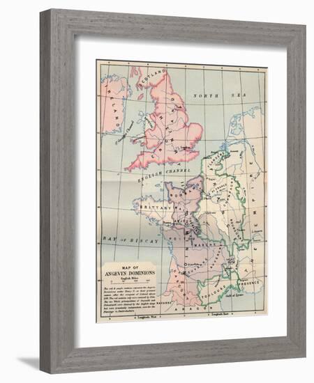 'Map of Angevin Dominions', 1902-FS Weller-Framed Giclee Print