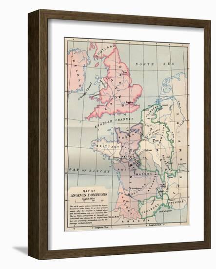 'Map of Angevin Dominions', 1902-FS Weller-Framed Giclee Print