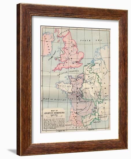 'Map of Angevin Dominions', 1902-FS Weller-Framed Giclee Print