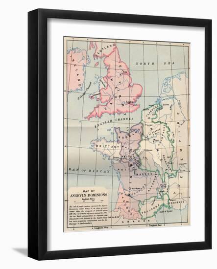 'Map of Angevin Dominions', 1902-FS Weller-Framed Giclee Print