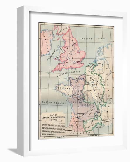 'Map of Angevin Dominions', 1902-FS Weller-Framed Giclee Print