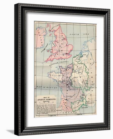 'Map of Angevin Dominions', 1902-FS Weller-Framed Giclee Print