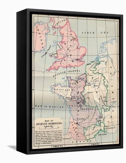 'Map of Angevin Dominions', 1902-FS Weller-Framed Premier Image Canvas