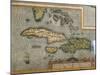 Map of Antilles Islands-null-Mounted Giclee Print