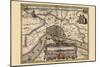 Map of Antwerp, Belgium-Pieter Van der Keere-Mounted Art Print