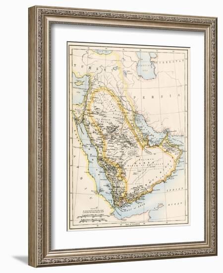 Map of Arabia, 1870s-null-Framed Giclee Print