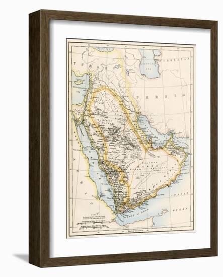 Map of Arabia, 1870s-null-Framed Giclee Print