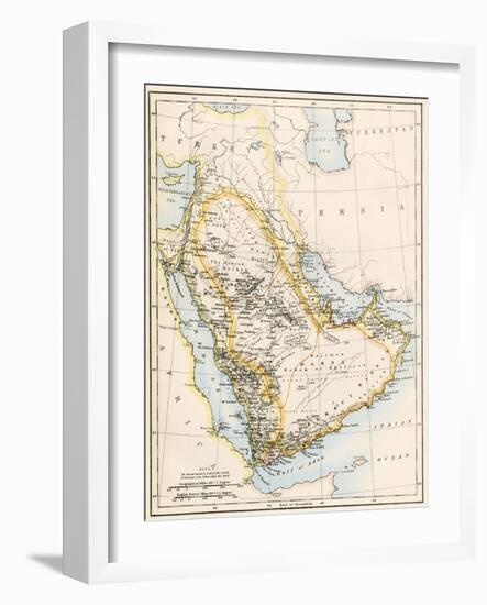 Map of Arabia, 1870s-null-Framed Giclee Print