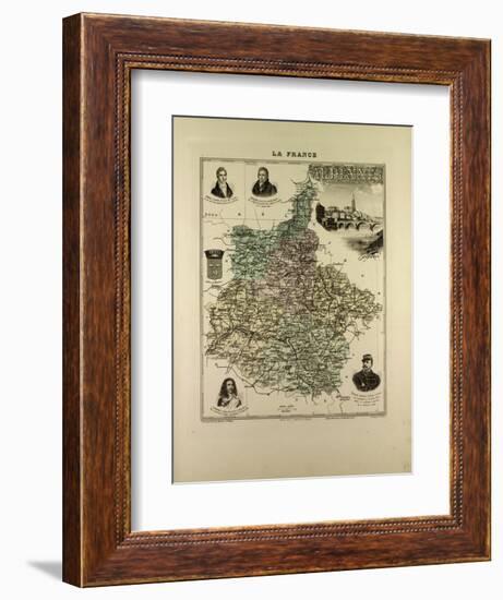 Map of Ardennes 1896 France-null-Framed Giclee Print