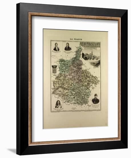 Map of Ardennes 1896 France-null-Framed Giclee Print