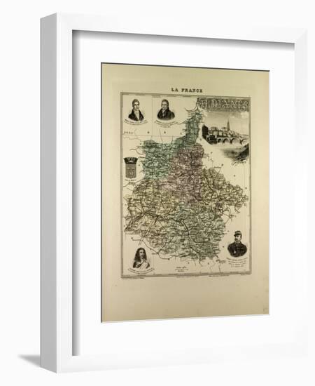 Map of Ardennes 1896 France-null-Framed Giclee Print