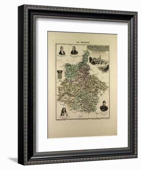 Map of Ardennes 1896 France-null-Framed Giclee Print