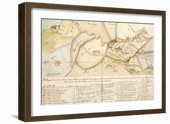 Map of Area of Gangi, Palermo Province, Sicily Region, 1834-null-Framed Giclee Print