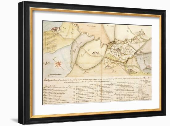 Map of Area of Gangi, Palermo Province, Sicily Region, 1834-null-Framed Giclee Print