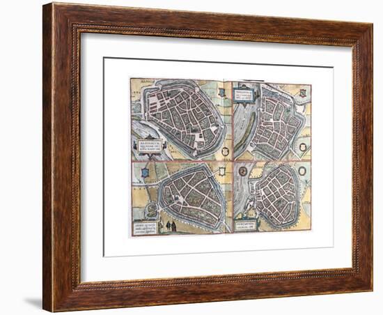 Map of Arnhem from Civitates Orbis Terrarum-null-Framed Giclee Print
