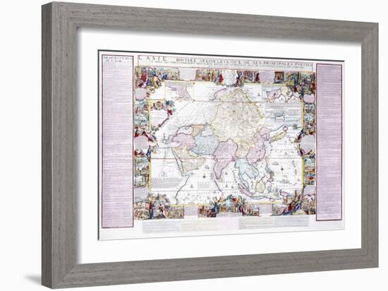 Map of Asia, 1740-Nicolas De Fer-Framed Giclee Print