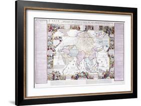 Map of Asia, 1740-Nicolas De Fer-Framed Giclee Print