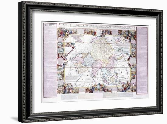 Map of Asia, 1740-Nicolas De Fer-Framed Giclee Print
