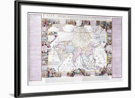 Map of Asia, 1740-Nicolas De Fer-Framed Giclee Print