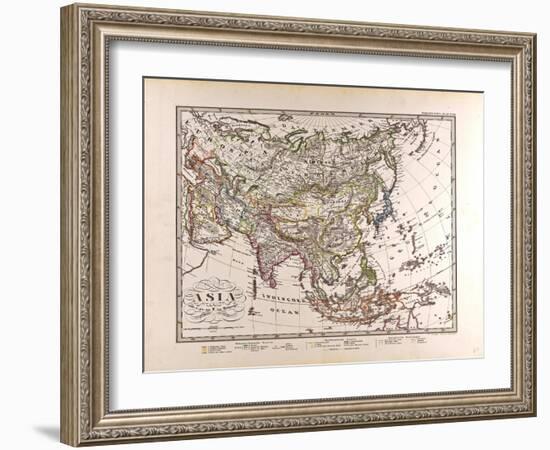 Map of Asia, 1872-null-Framed Giclee Print