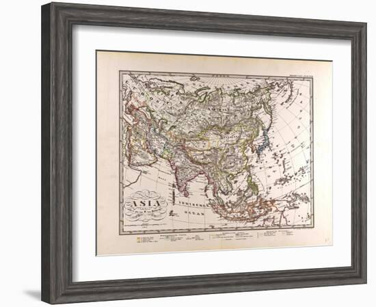 Map of Asia, 1872-null-Framed Giclee Print