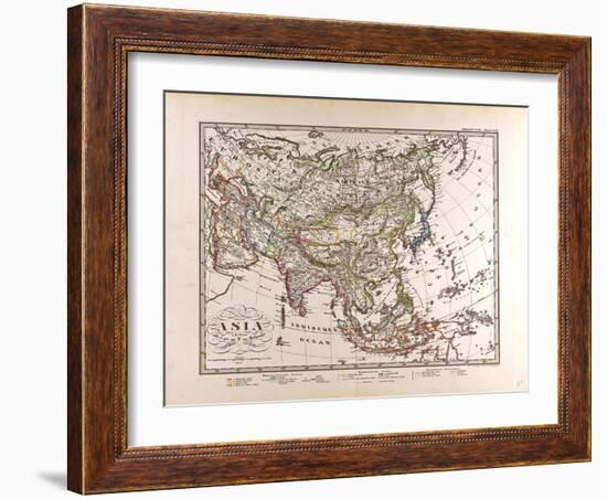 Map of Asia, 1872-null-Framed Giclee Print