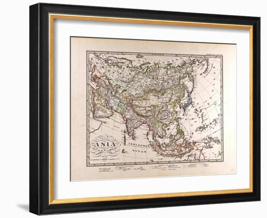 Map of Asia, 1872-null-Framed Giclee Print