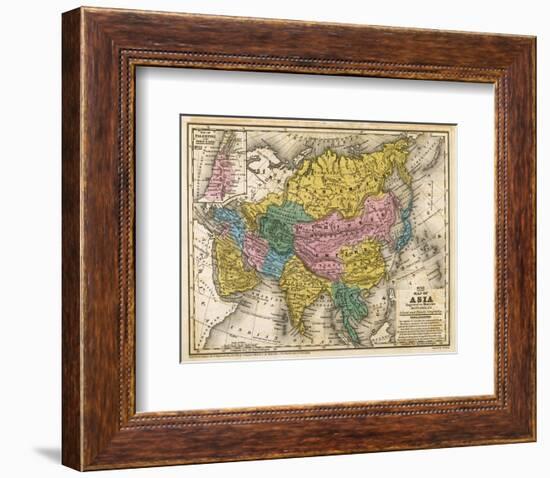 Map of Asia, c.1839-Samuel Augustus Mitchell-Framed Art Print