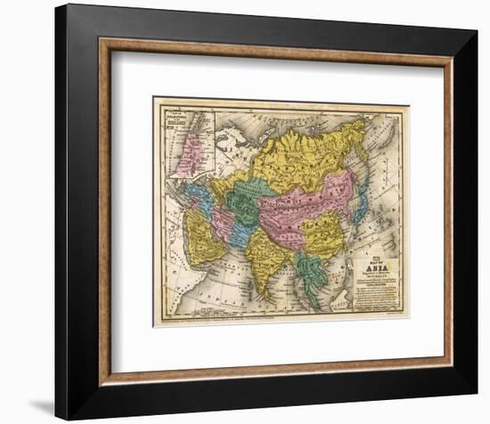 Map of Asia, c.1839-Samuel Augustus Mitchell-Framed Art Print