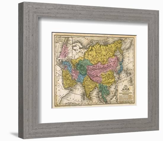 Map of Asia, c.1839-Samuel Augustus Mitchell-Framed Art Print