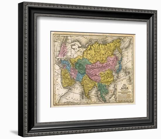 Map of Asia, c.1839-Samuel Augustus Mitchell-Framed Art Print