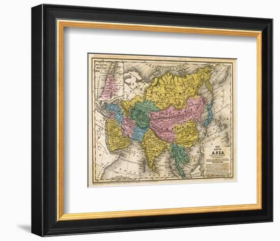 Map of Asia, c.1839-Samuel Augustus Mitchell-Framed Art Print