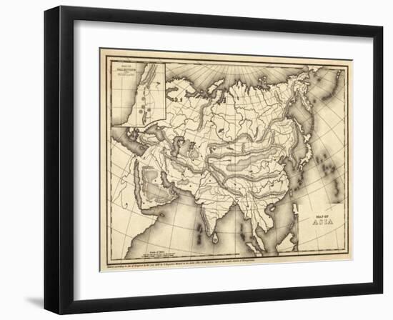 Map of Asia, c.1839-Samuel Augustus Mitchell-Framed Art Print