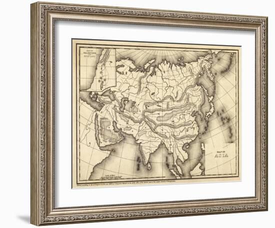 Map of Asia, c.1839-Samuel Augustus Mitchell-Framed Art Print