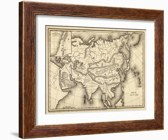 Map of Asia, c.1839-Samuel Augustus Mitchell-Framed Art Print