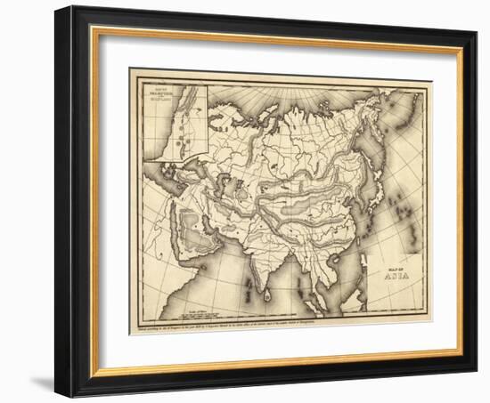 Map of Asia, c.1839-Samuel Augustus Mitchell-Framed Art Print
