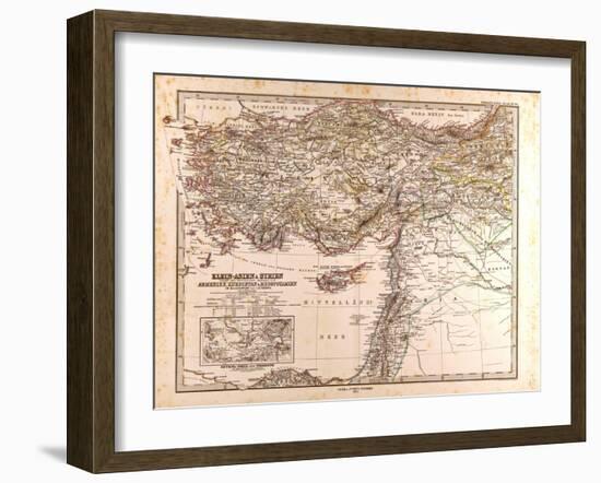 Map of Asia Minor and Syria, 1873-null-Framed Giclee Print