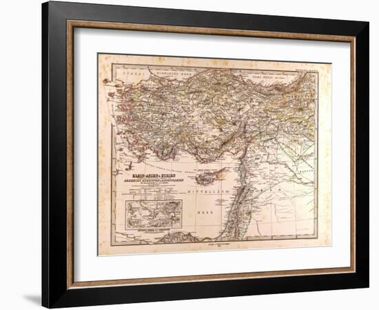 Map of Asia Minor and Syria, 1873-null-Framed Giclee Print