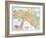 Map of Asia Minor and the Caucasus Region and Mesopotamia at the Beginning of the First World War-null-Framed Giclee Print